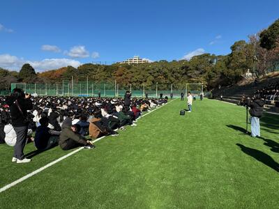 記念式典の様子③～生徒会長の挨拶